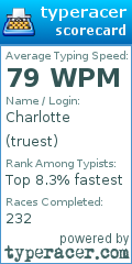 Scorecard for user truest