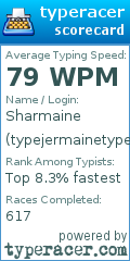 Scorecard for user typejermainetype