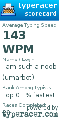 Scorecard for user umarbot