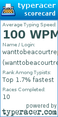 Scorecard for user wanttobeacourtreporter