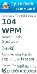 Scorecard for user xevki