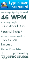 Scorecard for user zushshhshs